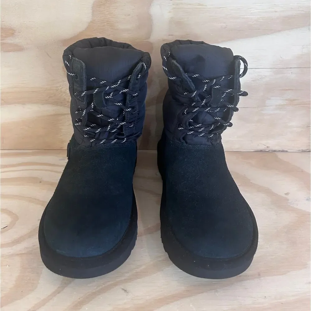 UGG - X Stampd Lace-Up - Winter Boots - Black - Women's - 7 - S/N 1119192